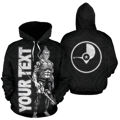 Yap Polynesian Custom Personalised Hoodie - Micronesia Yapese Warrior