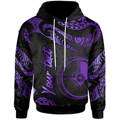 Yap Polynesian Custom Personalised Hoodie - Poly Tattoo Purple Version