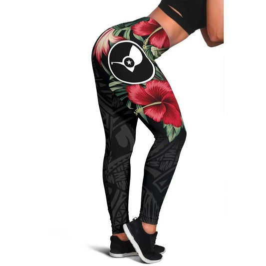 Yap Polynesian Legging - Hibiscus Coat of Arms