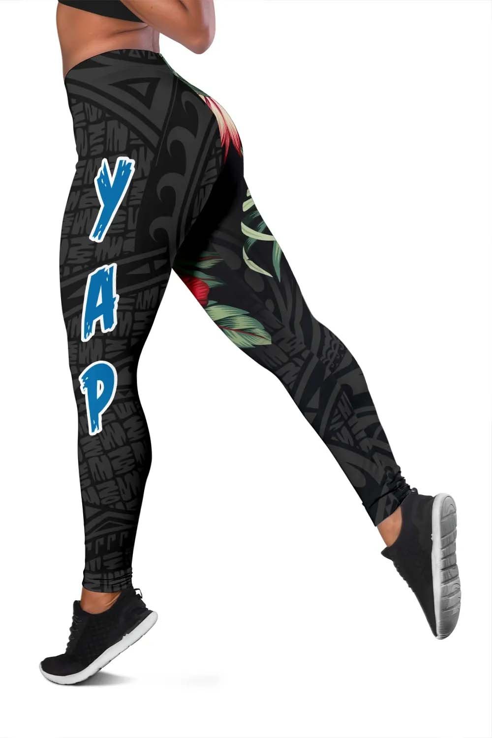 Yap Polynesian Legging - Hibiscus Coat of Arms
