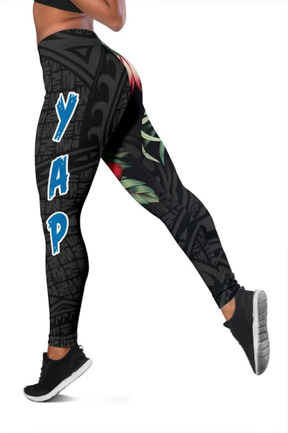 Yap Polynesian Legging - Hibiscus Coat of Arms