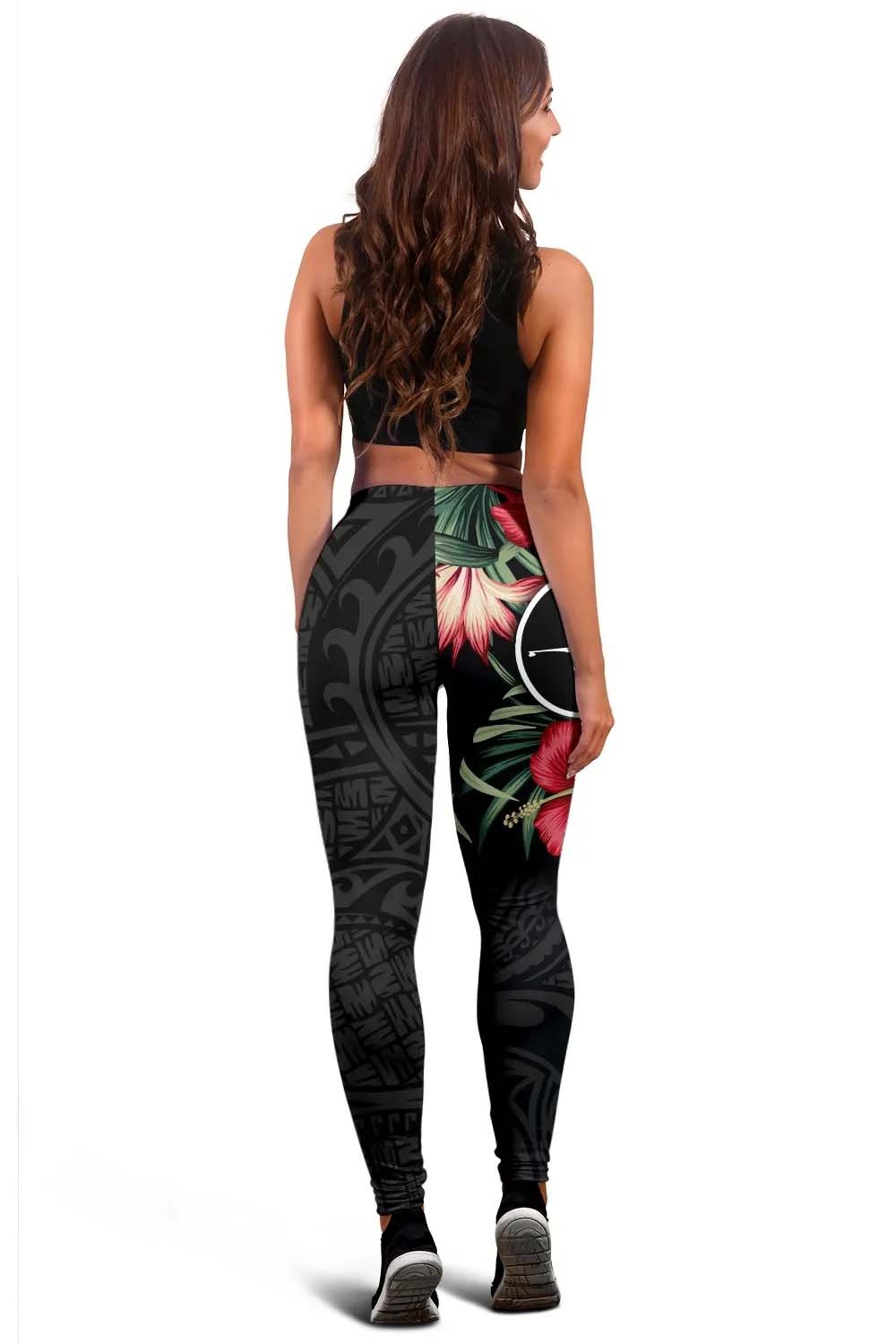 Yap Polynesian Legging - Hibiscus Coat of Arms
