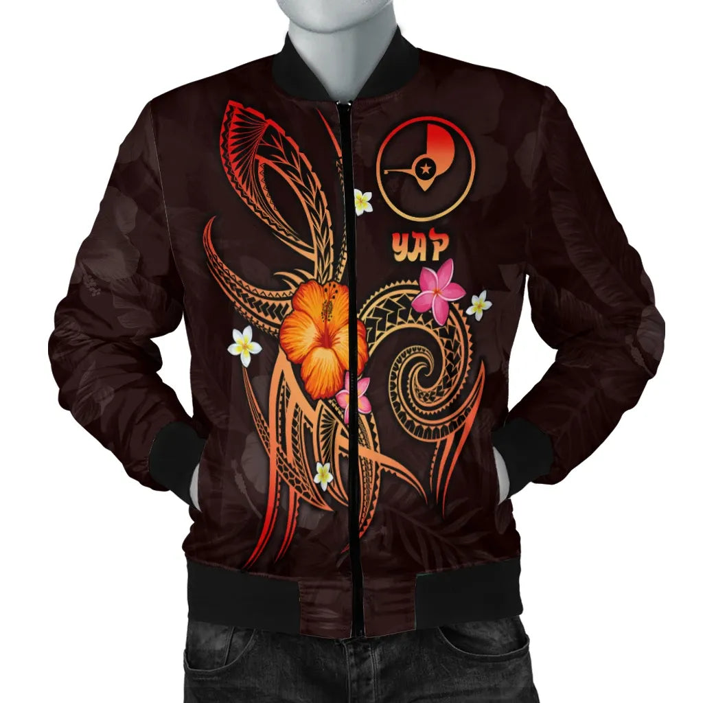 Yap Polynesian Bomber Jacket - Legend of Yap (Red)