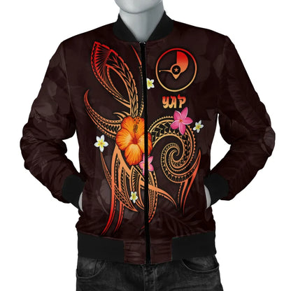 Yap Polynesian Bomber Jacket - Legend of Yap (Red)