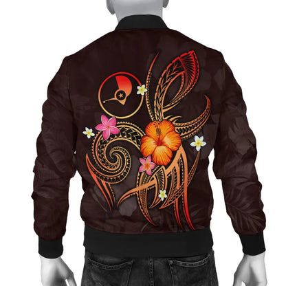 Yap Polynesian Bomber Jacket - Legend of Yap (Red)