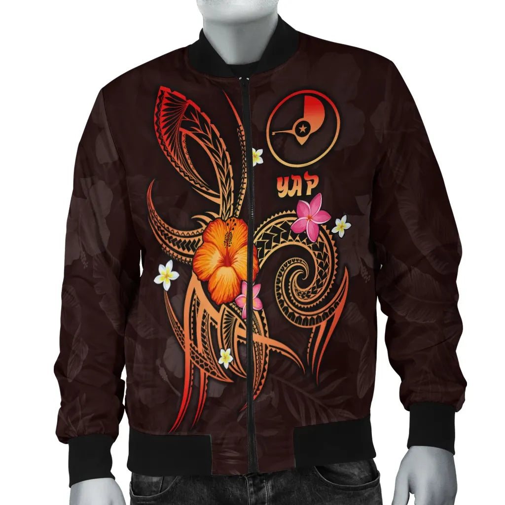 Yap Polynesian Bomber Jacket - Legend of Yap (Red)