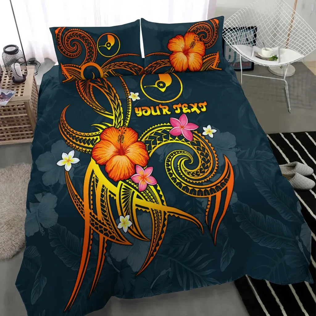 Yap Polynesian Personalised Bedding Set - Legend Of Yap (Blue)