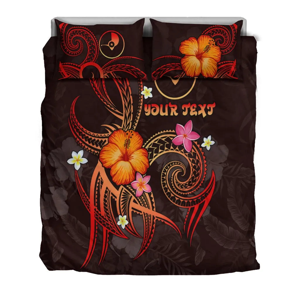 Yap Polynesian Personalised Bedding Set - Legend Of Yap (Red)