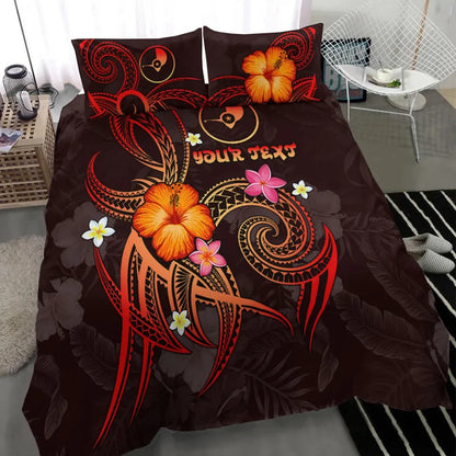 Yap Polynesian Personalised Bedding Set - Legend Of Yap (Red)