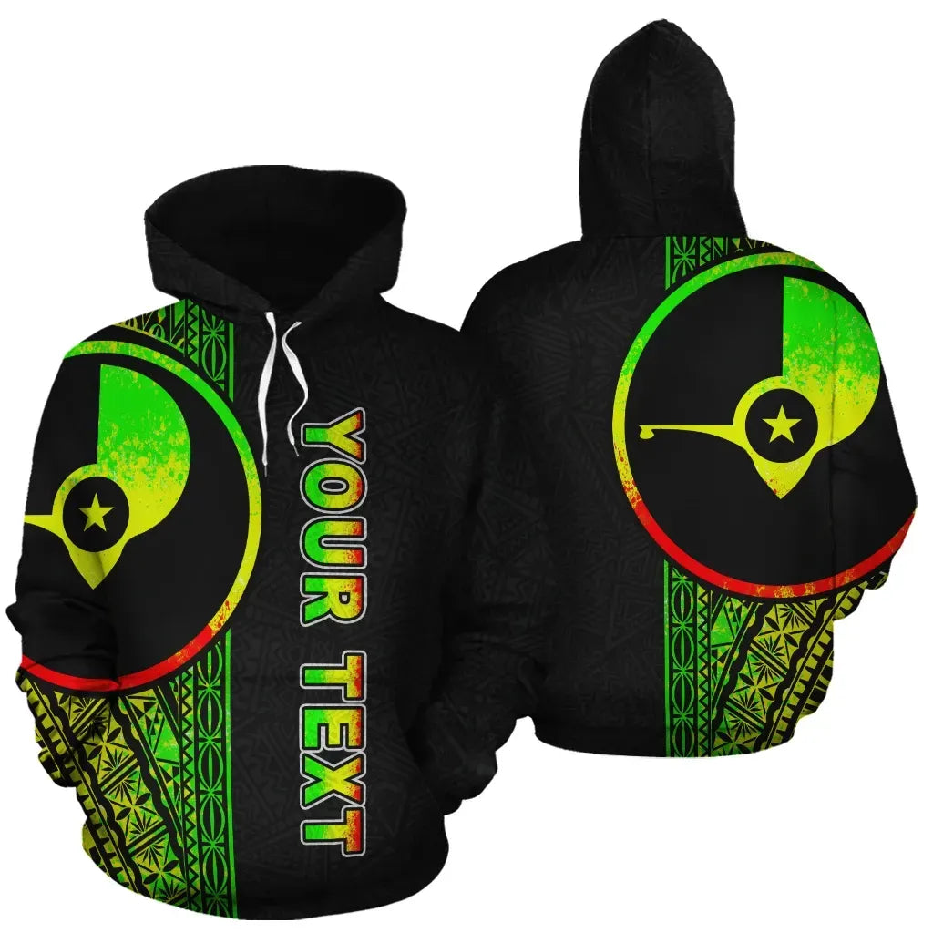Yap Polynesian Personalised Custom Hoodie - Reggae Line