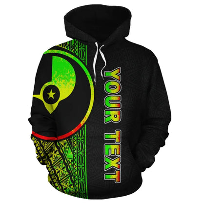 Yap Polynesian Personalised Custom Hoodie - Reggae Line