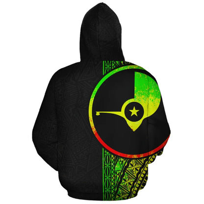 Yap Polynesian Personalised Custom Hoodie - Reggae Line
