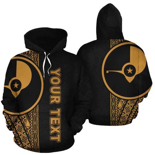 Yap Polynesian Personalised Custom Hoodie - Yellow Line
