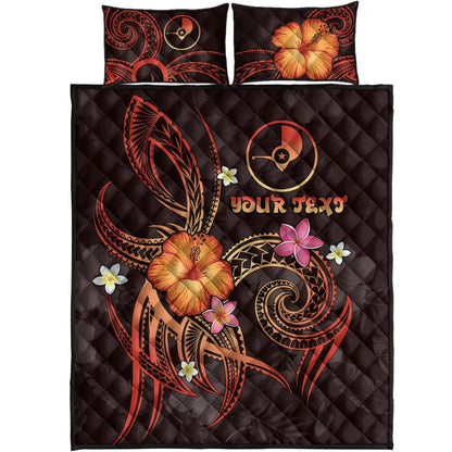Yap Polynesian Personalised Quilt Bed Set - Legend of Yap (Red)