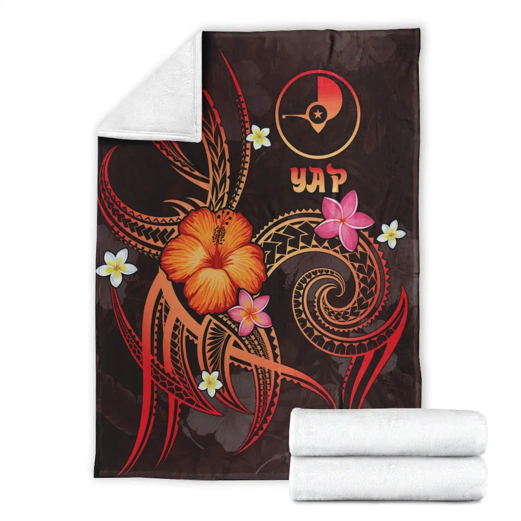Yap Polynesian Premium Blanket - Legend of Yap (Red)