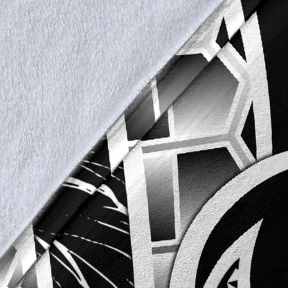 Yap Polynesian PREMIUM BLANKET - Summer Plumeria (Black)