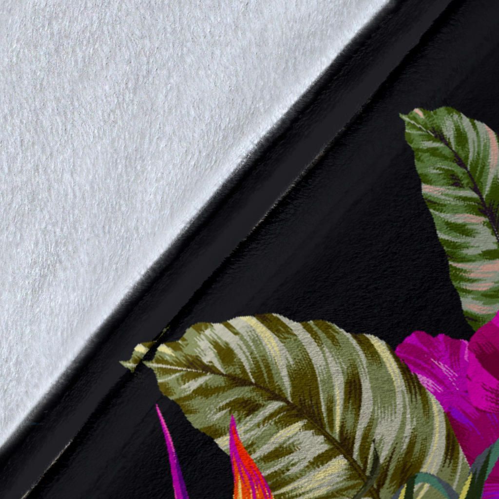 Yap Polynesian Premium Blanket - Tropical Flower