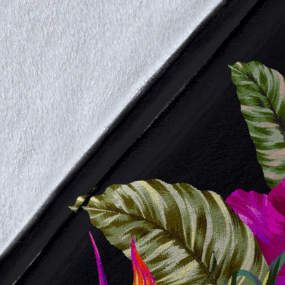 Yap Polynesian Premium Blanket - Tropical Flower