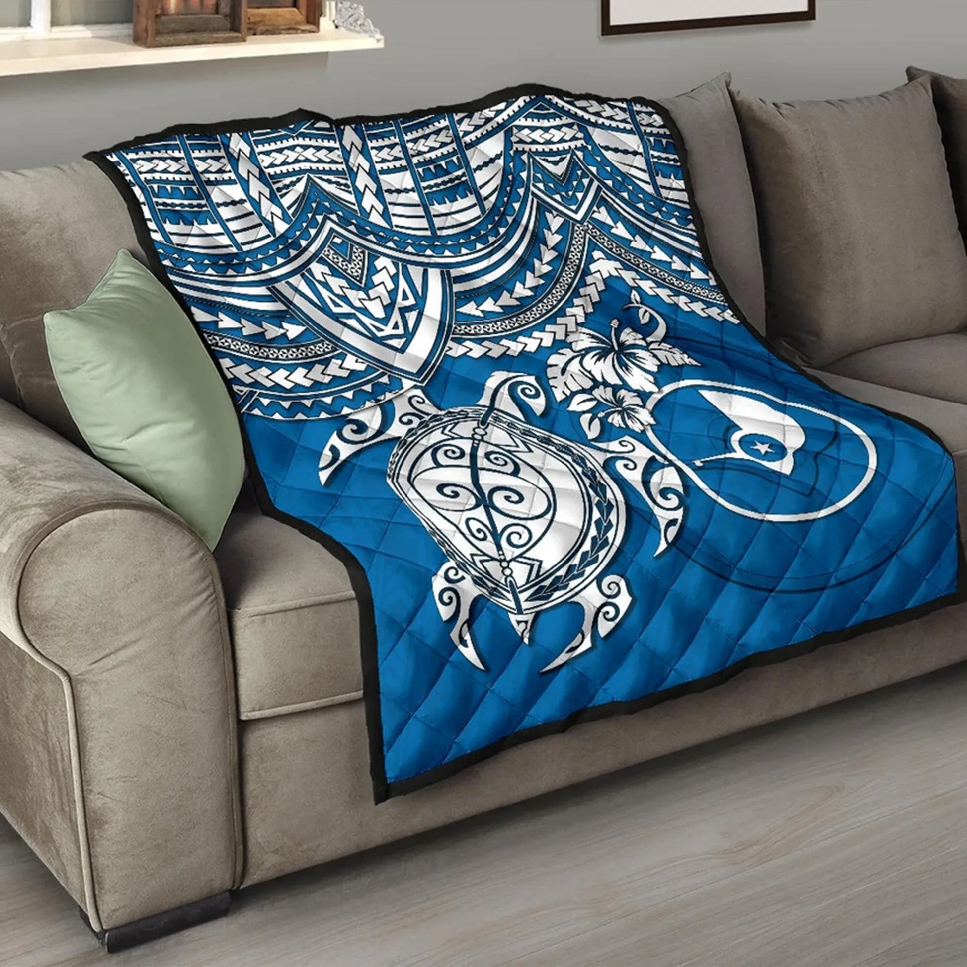 Yap Polynesian Premium Quilt - Polynesian Turtle
