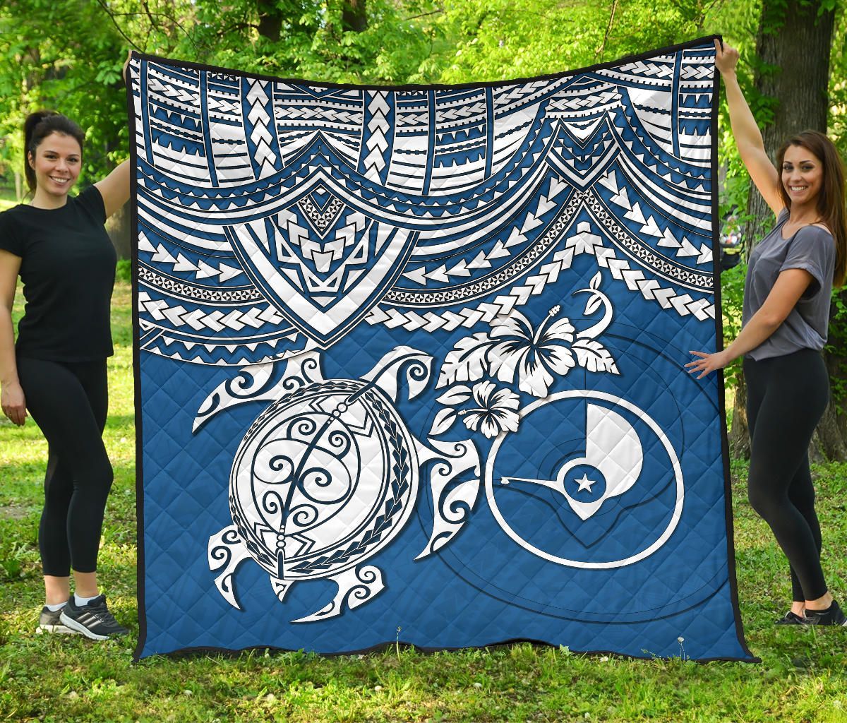 Yap Polynesian Premium Quilt - Polynesian Turtle