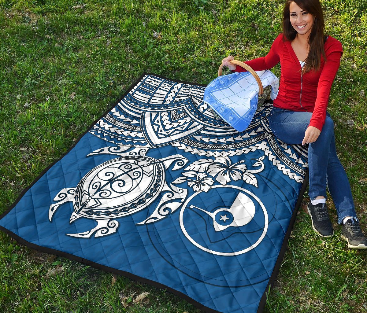 Yap Polynesian Premium Quilt - Polynesian Turtle