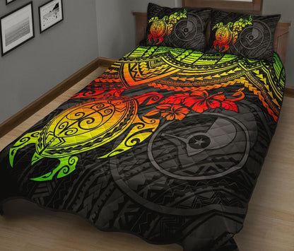 Yap Polynesian Quilt Bed Set - Reggae Turtle