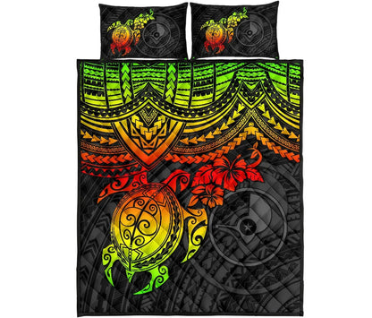 Yap Polynesian Quilt Bed Set - Reggae Turtle