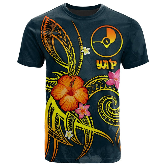 YAP Polynesian T-Shirt - Legend of YAP (Blue)