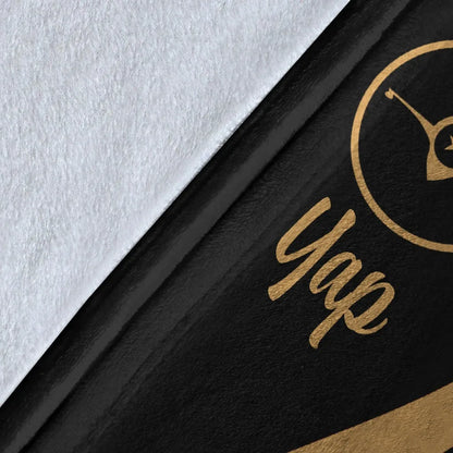 Yap Premium Blanket - Gold Polynesian Tentacle Tribal Pattern