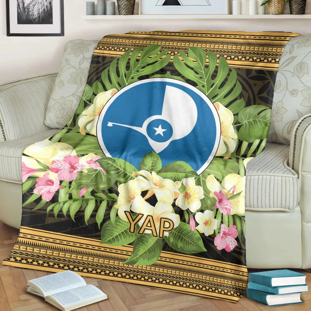 Yap Premium Blanket - Polynesian Gold Patterns Collection