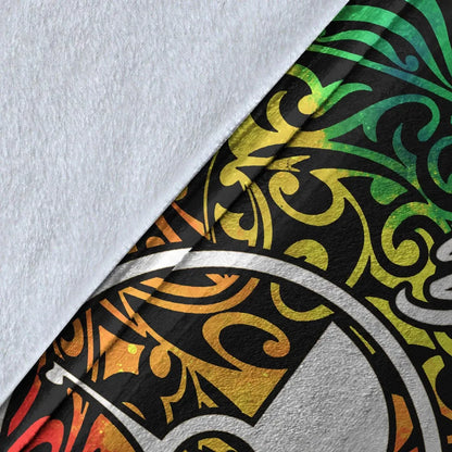 Yap Premium Blanket - Rainbow Polynesian Pattern