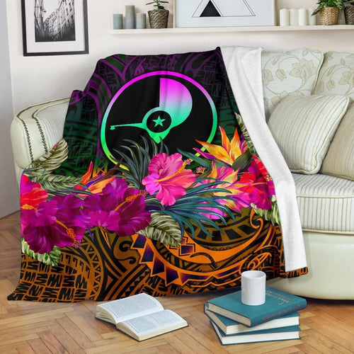 Yap Premium Blanket - Summer Hibiscus