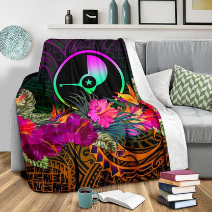 Yap Premium Blanket - Summer Hibiscus