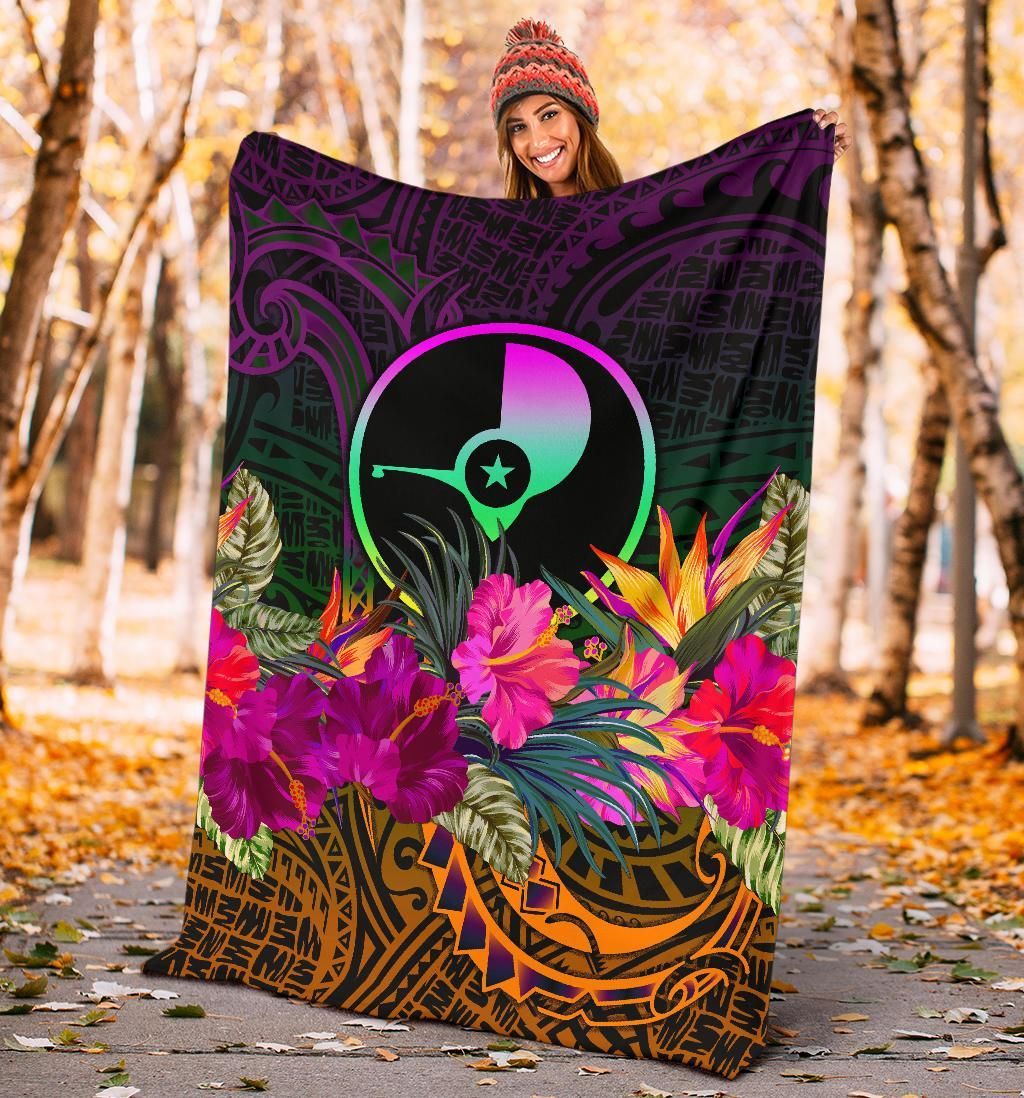 Yap Premium Blanket - Summer Hibiscus