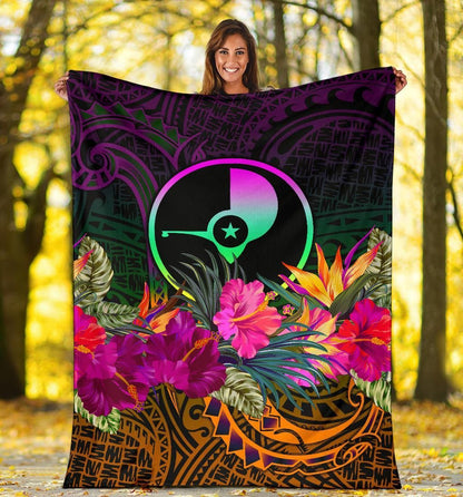 Yap Premium Blanket - Summer Hibiscus