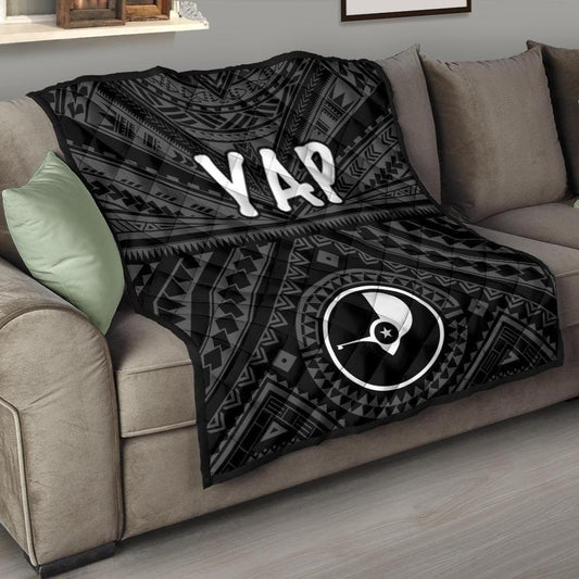 Yap Premium Quilt - Yap Seal With Polynesian Tattoo Style