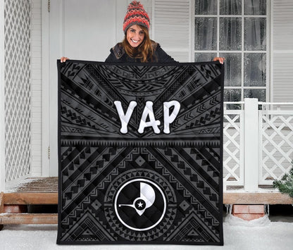 Yap Premium Quilt - Yap Seal With Polynesian Tattoo Style