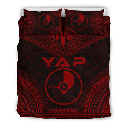 Yap Polynesian Chief Duvet Cover Set - Red Version