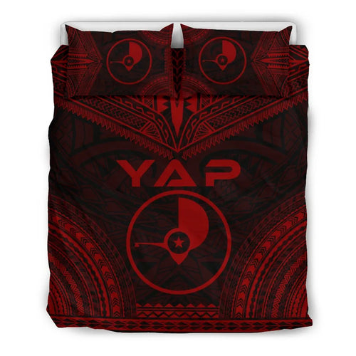 Yap Polynesian Chief Duvet Cover Set - Red Version