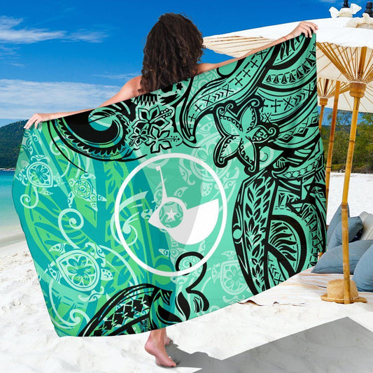 Yap Sarong - Vintage Floral Pattern Green Color