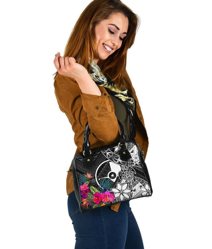 Yap Shoulder Handbag - Turtle Plumeria Banana Leaf