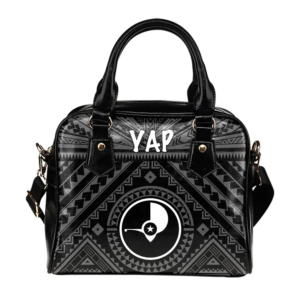 Yap Shoulder Handbag - Yap Seal With Polynesian Tattoo Style
