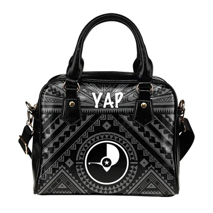 Yap Shoulder Handbag - Yap Seal With Polynesian Tattoo Style