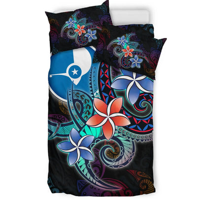 Yap State Bedding Set - Plumeria Flowers Style