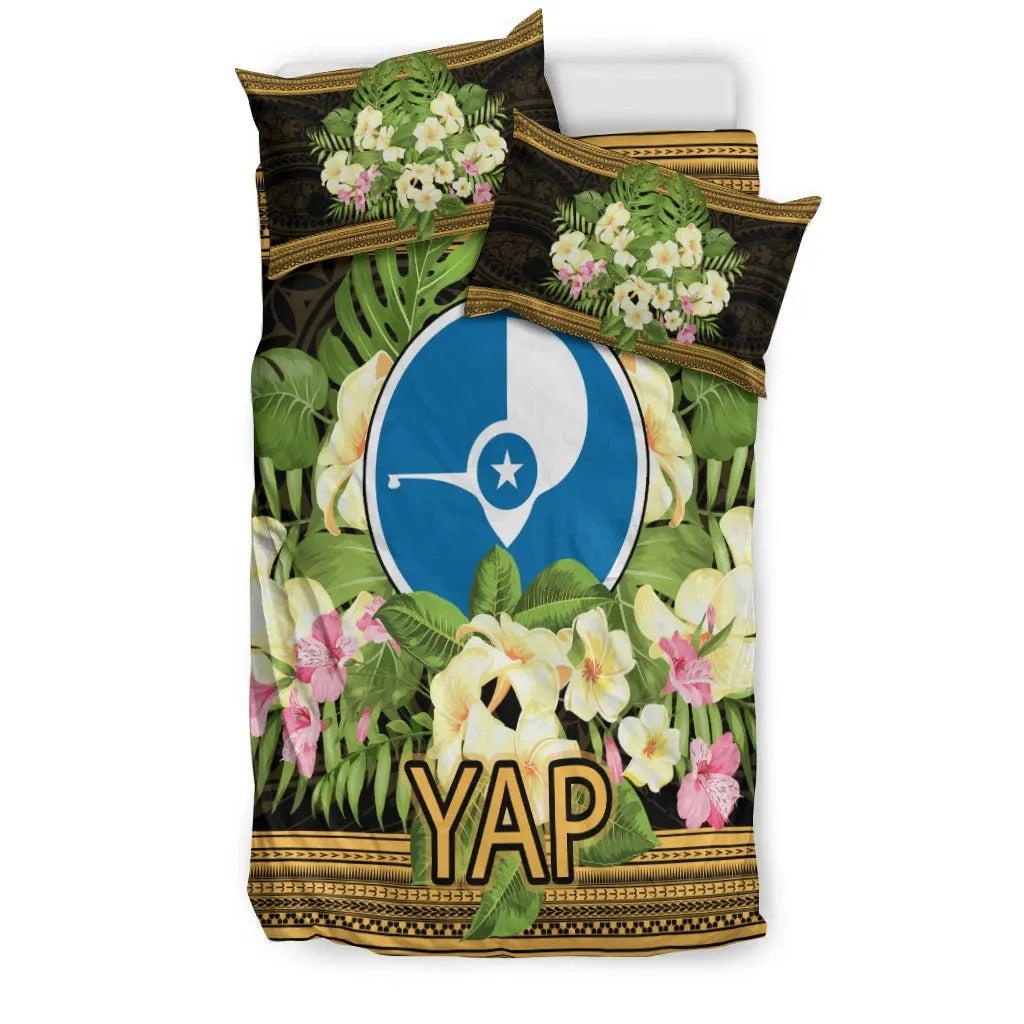 Yap State Bedding Set - Polynesian Gold Patterns Collection