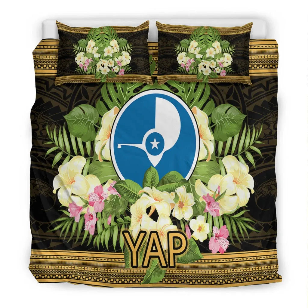 Yap State Bedding Set - Polynesian Gold Patterns Collection
