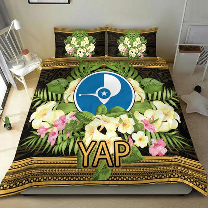 Yap State Bedding Set - Polynesian Gold Patterns Collection