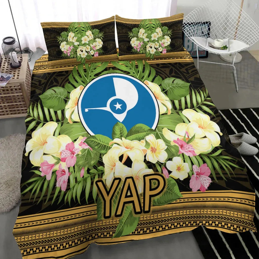 Yap State Bedding Set - Polynesian Gold Patterns Collection