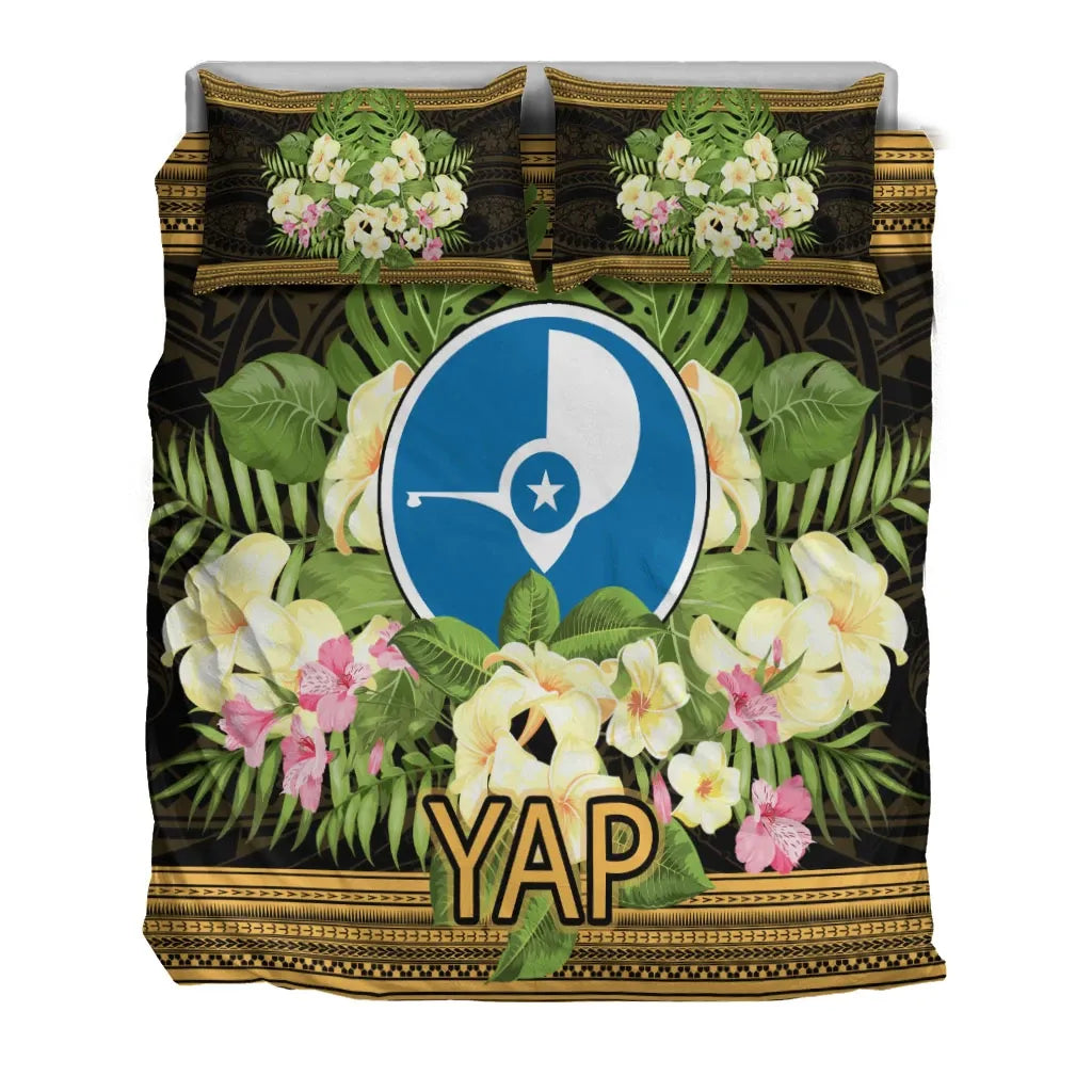 Yap State Bedding Set - Polynesian Gold Patterns Collection