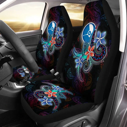 Yap State Car Seat Cover - Plumeria Flowers Style